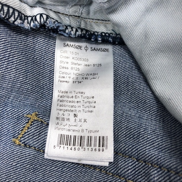 Samsoe and Samsoe Stefan Slim Fit Jeans 31 X 34 - Picture 5 of 7